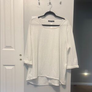 Chic White Women's Tunic Top